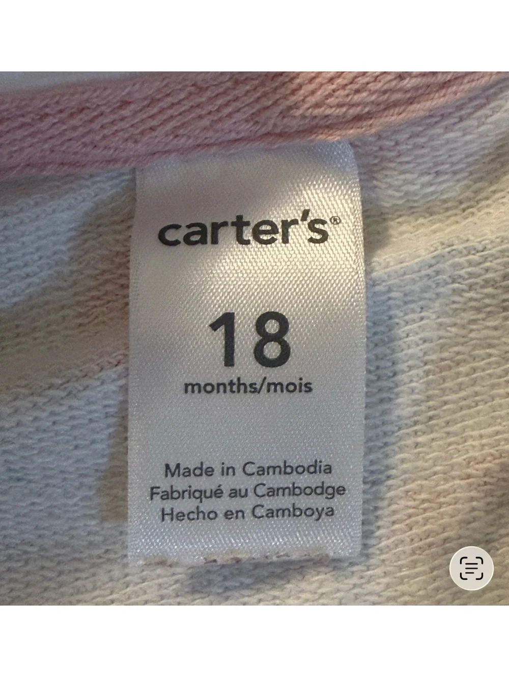 Carter's Cream and Pink Baby Hoodie Set with matching overalls